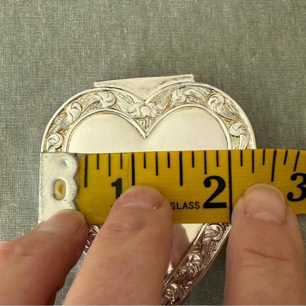 REED & BARTON Vintage Silverplated Trinket Heart Box Engraved “HSJ” or “HJS” - Picture 13 of 14